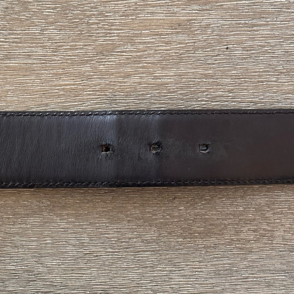 SOLD Gucci Brown Leather Vintage GG Monogram Stamped Belt - Picture 14 of 14